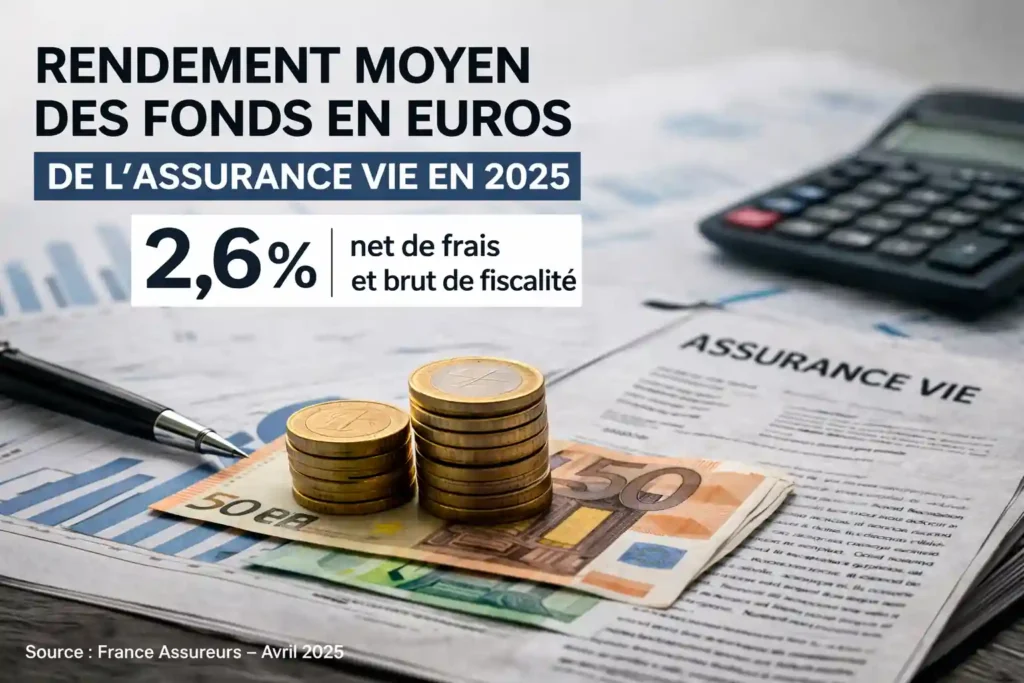 Le rendement moyen des fonds en euros de l'assurance vie est ressorti à 2,6%