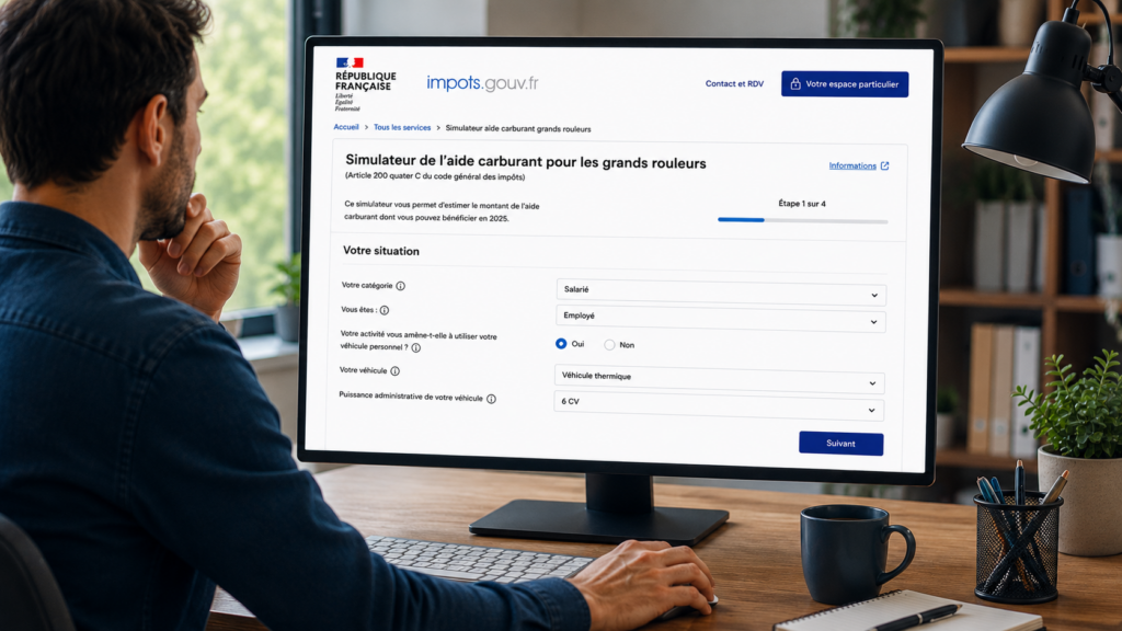 Les actifs « grands rouleurs » peuvent tester dès maintenant sur impots.gouv.fr leur droit à l'indemnité carburant de 100 euros