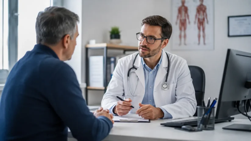 Un médecin et un patient dans un cabinet médical