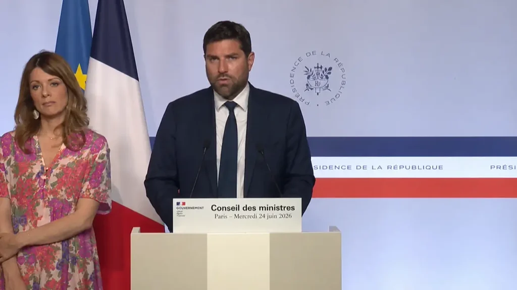 Vincent Jeanbrun présentant son projet de loi Logement le 24 juin 2026
