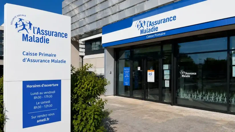La vitrine d'une caisse primaire d'assurance maladie