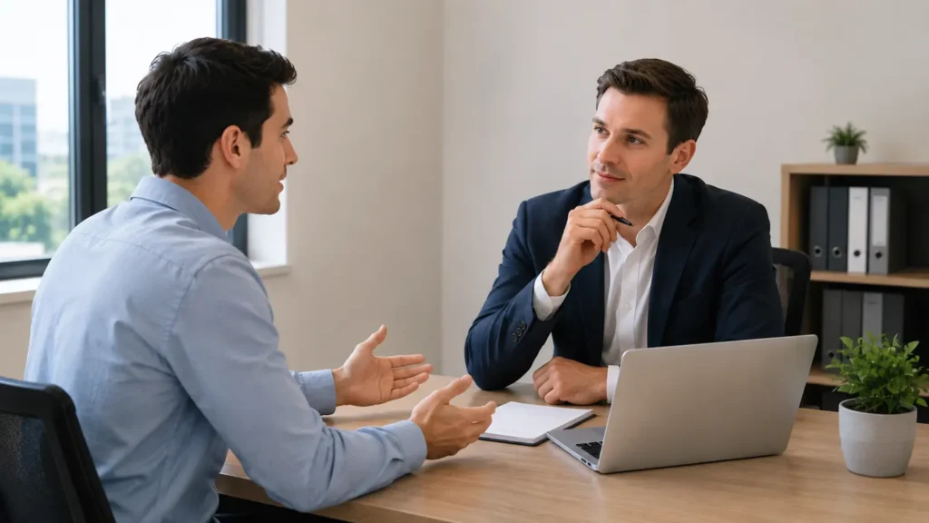 un salarié négocie une augmentation salariale auprès de son manager