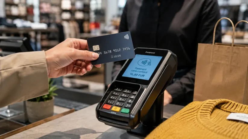 Un achat dans un magasin grâce à un paiement sans contact