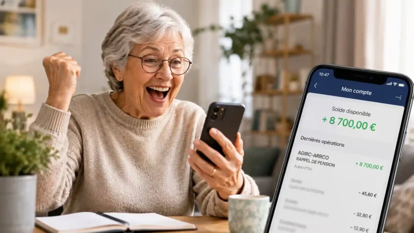 Une retraitée éclate de joie à la consultation de son compte en banque