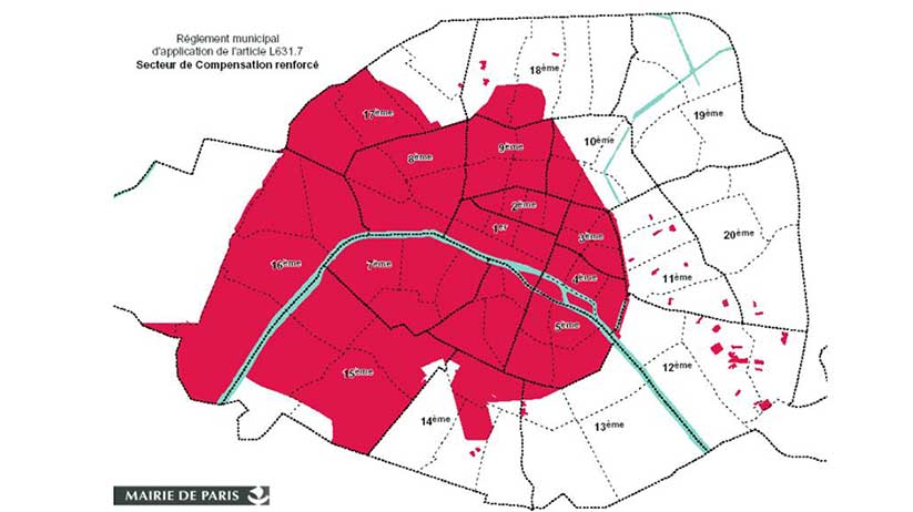 La carte des zones touristiques à Paris La carte des zones touristiques à Paris