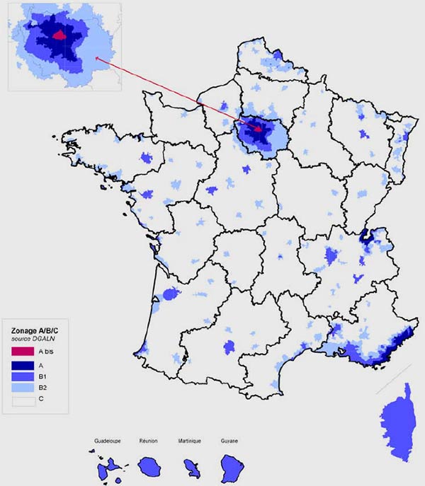 duflot, defiscalisation, zonage, immobilier, zone