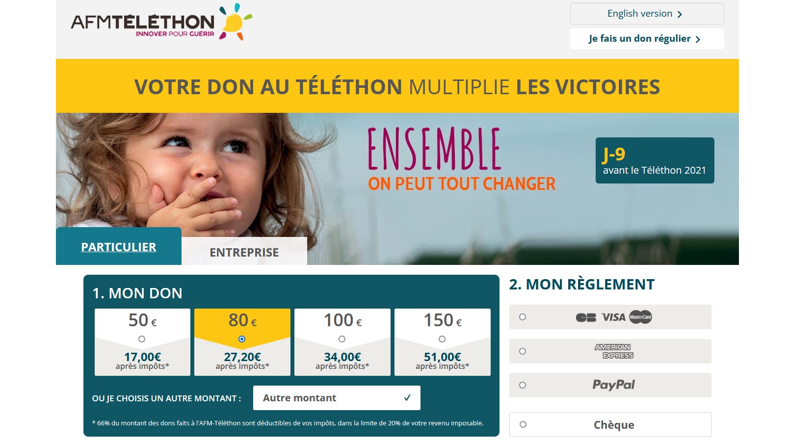 faire un don au telethon 2021 reduction d impot en 2022