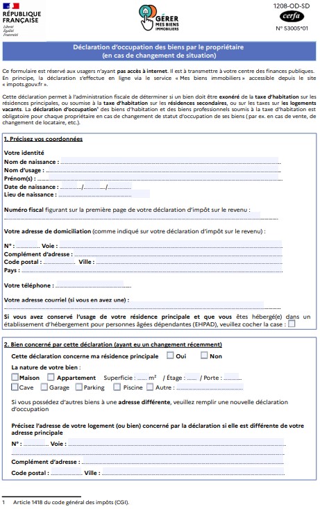 Dãclaration De Biens Immobiliers 2025