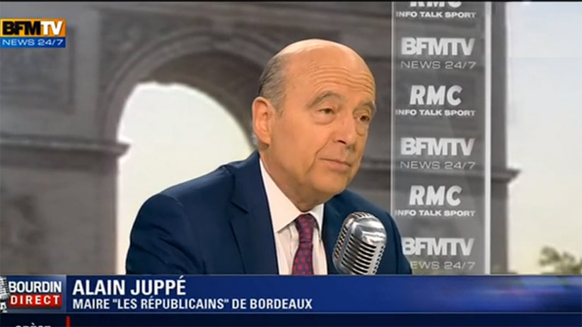 Alain Juppé au micro de Jean-Jacques Bourdin