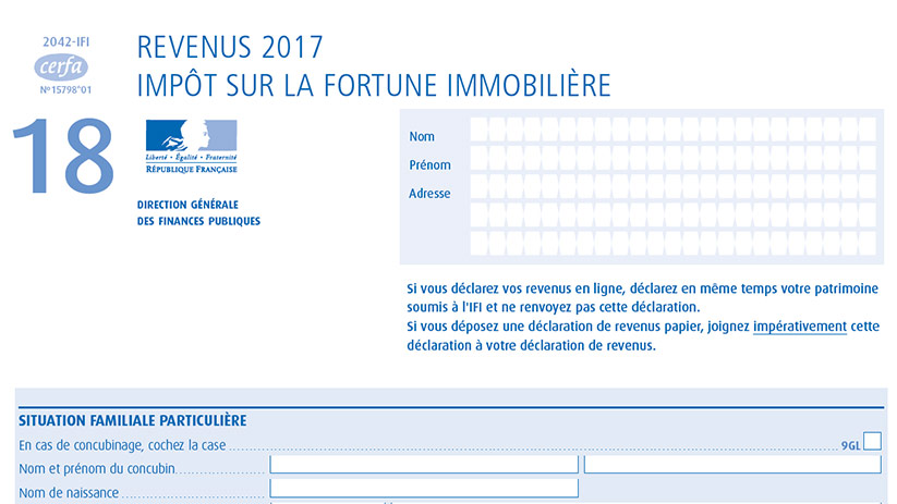 Formulaire Declaration 2042 Ifi 2020 Imprimes Cerfa Dates Modalites